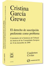 Portada de El derecho de suscripción preferente como problema