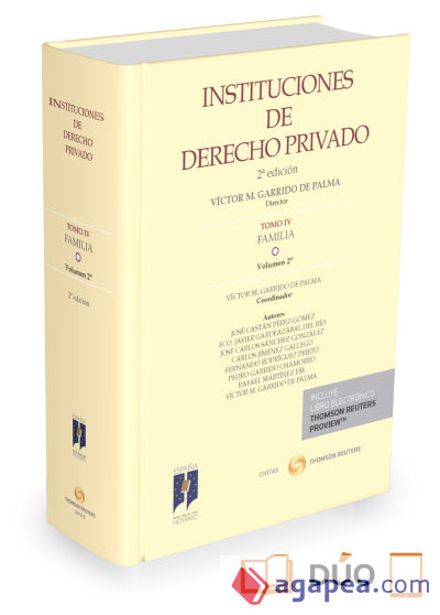 INSTITUCIONES DE DERECHO PRIVADO TOMO IV FAMILIA VOL 2