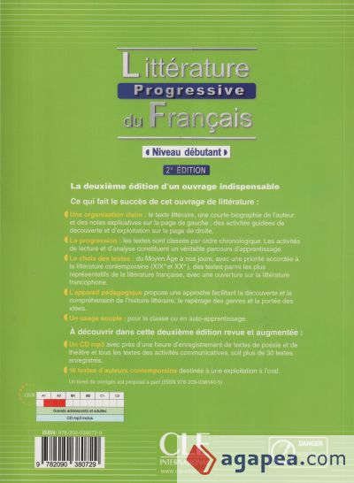 LITTÉRATURE PROGRESSIVE DU FRANÇAIS - NIVEAU DÉBUTANT - LIVRE + CD - 2º EDITIÓN