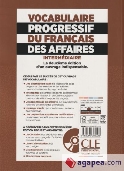 Vocabulaire progressif du français des affaires - Niveau intermédiaire - Livre + CD - 2ème édition - Nouvelle couverture