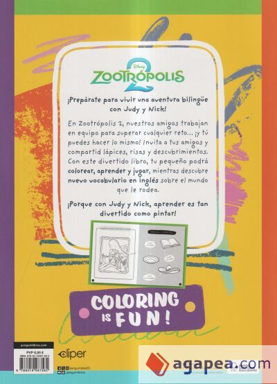 Aprende y colorea en ingl&eacute;s con Zootr&oacute;polis 2