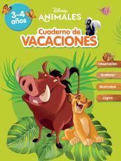 Portada de Cuaderno de vacaciones Animales Disney. 3-4 años (Aprendo con Disney)