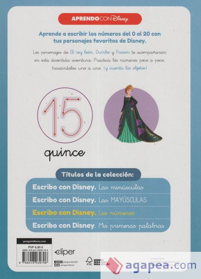 Escribo con Disney. Los números (Aprendo a escribir con Disney)