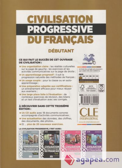 Civilisation progressive du français - 3º édition - Livre+CD audio+Web - Niv debutant