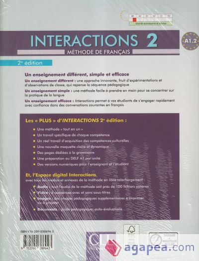 Interactions 2 - A1.2 - Livre + CD - 2º Editión