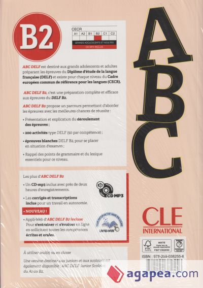 ABC DELF B2 + DVD + CORRIGES + APPLI NC