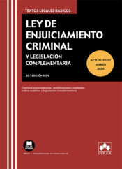 Portada de LEY ENJUICIAMIENTO CRIMINAL Y LEGISLACION COMPLEMENTARIA 26
