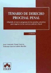 Portada de Temario de derecho procesal penal 4&ordf; ed