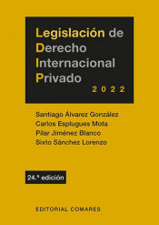 Portada de Legislación de derecho internacional privado 2022