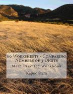 Portada de 60 Worksheets - Comparing Numbers of 3 Digits: Math Practice Workbook