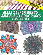 Portada de Adult Coloring Books Mandala Coloring Pages Book Sampler: Stress Relief Mandalas