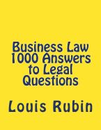 Portada de Business Law 1000 Answers to Legal Questions