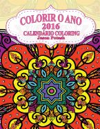 Portada de Colorir O Ano-2016 Calendario Coloring