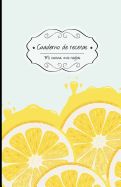 Portada de Cuaderno de Recetas En Blanco: Limones