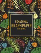 HEXAGONAL GRAPH PAPER NOTEBOOK: SUMMER PALM TREE, 1/4 INCH HEXAGONS ...