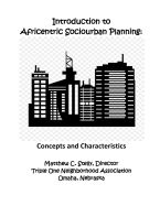 Portada de Introduction to Africentric Sociourban Planning: Concepts and Characteristics