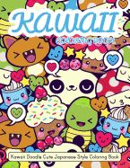 Portada de Kawaii Coloring Book: Kawaii Doodle Cute Japanese Style Coloring Book for Adults and Kids Relaxing & Inspiration