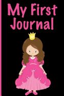 Portada de My First Journal: 6x9 Inch 120 Blank Lined Page Starter Journal for Girls