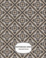Portada de Notebook Grid: Geometric and Floral Colorful Pattern: Notebook Journal Diary, 120 Pages, 8 X 10