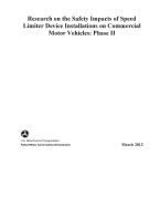 RESEARCH ON THE SAFETY IMPACTS OF SPEED LIMITER DEVICE INSTALLATIONS ON ...