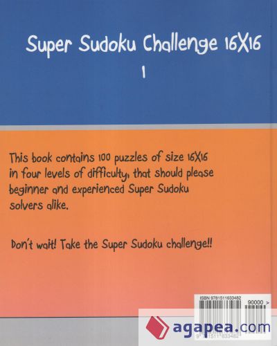 Super Sudoku Challenge 1: 16x16