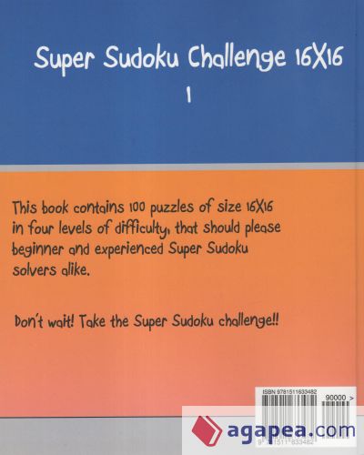 Sudoku de Letras 16x16 - Fácil ao Extremo - Volume 5 - 276 Jogos