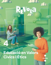 Portada de Educació en Valors Cívics i Ètics. 4 Secundaria. Revola