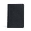 CSB Large Print Compact Reference Bible, Black Leathertouch