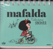 Portada de Calendario Mafalda 2021. Sobremesa verde