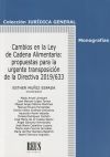 Cambios en la Ley de Cadena Alimentaria: propuestas para la urgente transposición de la Directiva 2019/633