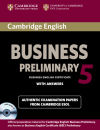 Cambridge English Business 5 Preliminary Self-study Pack (student's Book With Answers And Audio Cd)