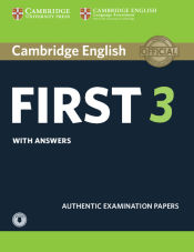 Portada de Cambridge English First 3. Student's Book with answers with Audio