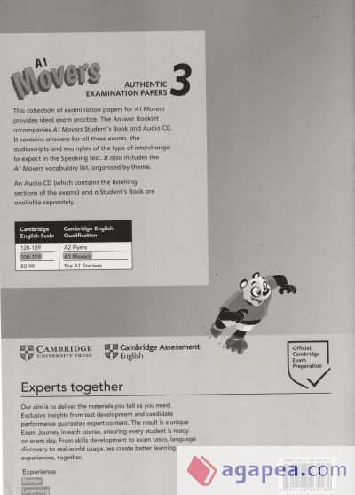 A1 Movers 3 Answer Booklet