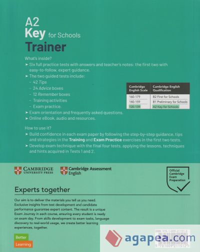 A2 Key for Schools Trainer 1 for the revised exam from 2020 Second edition Six Practice Tests with Answers and Teacher’s Notes with Resources Download with eBook