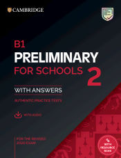Portada de B1 Preliminary for Schools 2 Practice Tests with answers, audio and Resource Bank