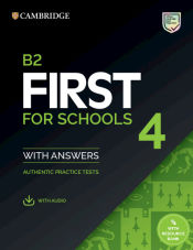 Portada de B2 First for Schools 4. Student's Book with Answers with Audio with Resource Bank