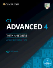 Portada de C1 Advanced 4 Practice Tests with answers, audio and Resource Bank