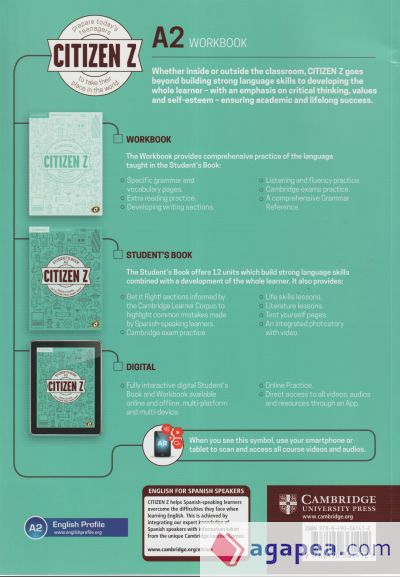 CITIZEN Z A2 WORKBOOK WITH DOWNLOADABLE AUDIO