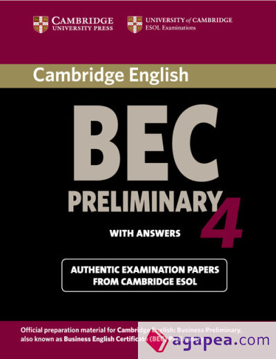 Cambridge Bec 4 Preliminary Student's Book with Answers