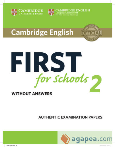 Cambridge English First for Schools 2 Student's Book without answers