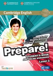 Portada de Cambridge English Prepare! 3: student's book and online workbook with testbankbritish english