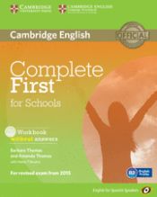 Portada de Complete First for Schools for Spanish Speakers Workbook without Answers with Audio CD