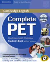Portada de Complete PET for Spanish Speakers Student's Book without answers with CD-ROM