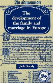 Portada de Development of the Family and Marriage in Europe