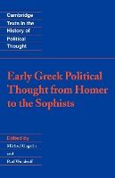 Portada de Early Greek Political Thought from Homer to the Sophists