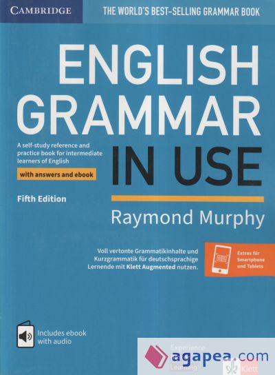 English Grammar in Use Fifth edition Klett edition. Book with answers and ebook and Augmented App