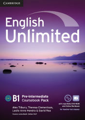 Portada de English Unlimited Pre-intermediate Coursebook with e-Portfolio and Online Workbook Pack