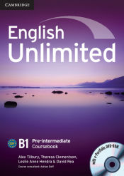 Portada de English Unlimited Pre-intermediate Coursebook with e-Portfolio