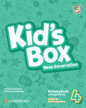 Portada de Kid's Box New Generation English for Spanish Speakers Level 4 Activity Book with Home Booklet and Digital Pack