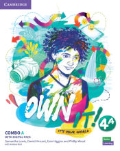 Portada de Own it!. Combo A Student's Book and workbook with Practice Extra. Level 4